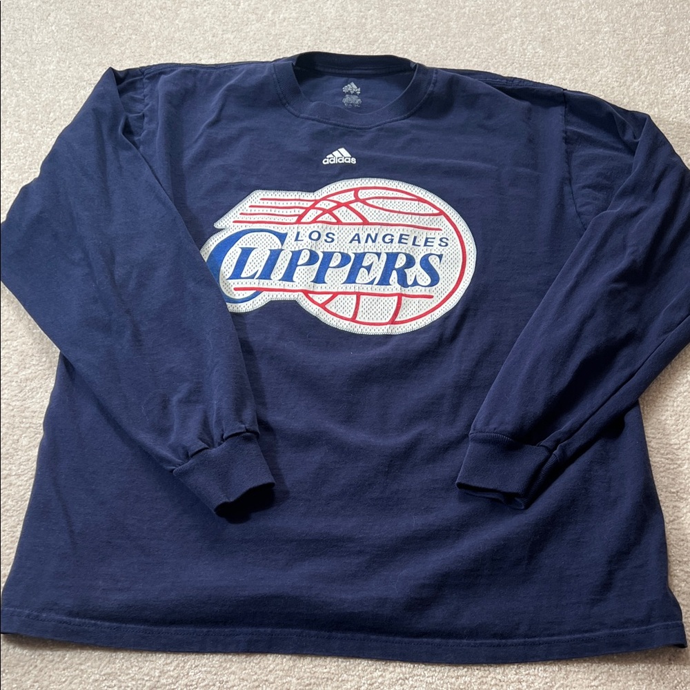 Retied Los‎ Angeles Clippers Adidas NBA Basketball Long Sleeve T Shirt